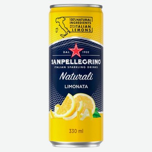 Напиток газированный Sanpellegrino Limonata с соком лимона, 0,33 л