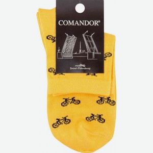 Носки мужские Comandor Велосипед цвет: жёлтый/чёрный, 29 (44-46) р-р