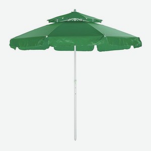 Зонт пляжный BABY STYLE большой от солнца туристический с клапаном 2.15м ткань бахрома зеленый