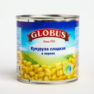 Кукуруза консервированная GLOBUS, ж/б, 425 мл