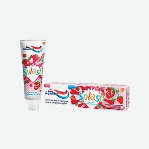 Детская зубная паста Aquafresh Splash, со вкусом клубники и мяты, 6-8 лет, 50 мл