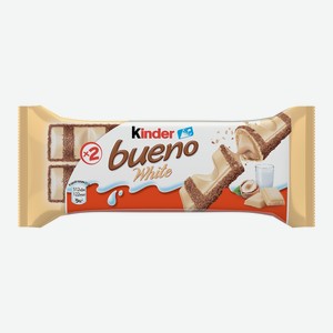 Вафли Kinder Bueno White в белом шоколаде, 39г Польша