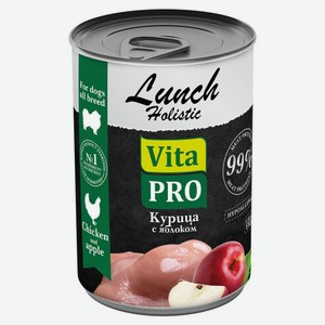 Корм консервированный для собак Vita Pro Lunch курица с яблоком, 400 г