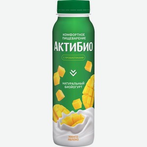 Биойогурт питьевой АктиБио манго/яблоко 1,5% 260г