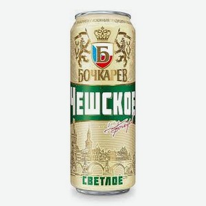 Пивной напиток Чешское от Бочкарев светлое 4,3% 0,45л ж/б