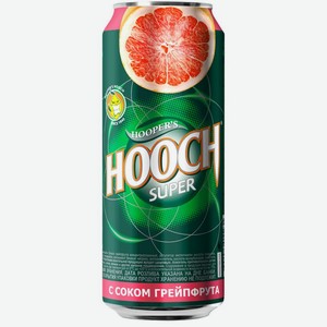 Напиток слабоалкогольный Hooch Супер со вкусом грейпфрута газированный 7.2% 0.45л