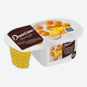 Йогурт Даниссимо Фантазия манго-маракуйя-хрустящие шарики 6,9% БЗМЖ 105 г