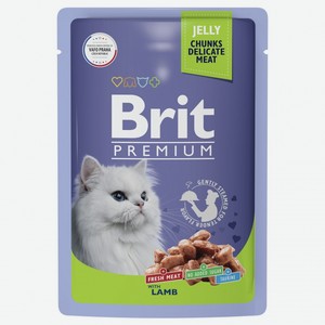 Влажный корм для кошек Brit Ягненок в желе, 85г Россия