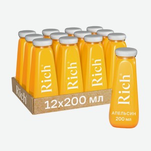 Сок Rich апельсиновый, 200мл x 12 шт Россия