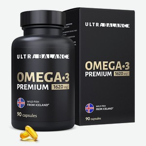 Омега 3 рыбий жир премиум UltraBalance бад для взрослых мужчин и женщин детей беременных и кормящих витамины комплекс 90 капсул