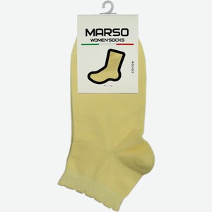 Носки женские Marso желтые хлопок-полиамид короткие НЖГ-0316 размер 21-23 Россия