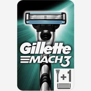 Бритва Gillette Mach3 с 2 сменными кассетами