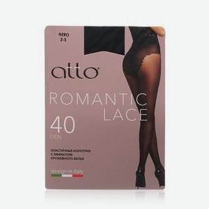 Женские колготки Atto Romantic Lace 40den Nero 2 размер
