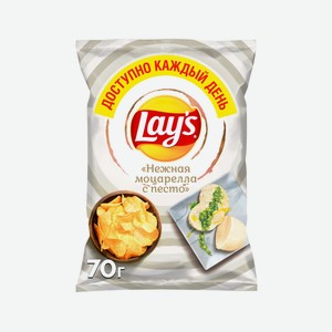 Картофельные чипсы Lay s со вкусом Моцареллы с Песто 70г