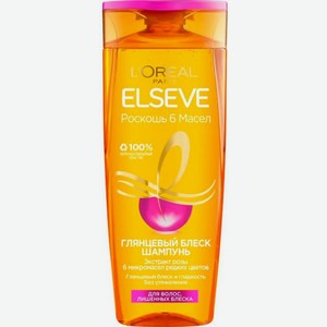 Шампунь для волос L’Oréal Paris Elseve с экстрактом розы Роскошь 6 масел для глянцевого блеска 400мл