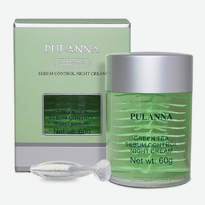 Крем для лица PULANNA Ночной для нормальной комбинированной кожи с зеленым чаем и гиалуроновой кислотой 60г
