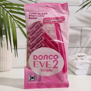 Dorco 5 женскиих одноразовых cтанков Eve 2 Simple, упаковка