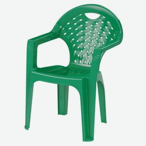 Кресло пластиковое Альтернатива цвет: зеленый, 58,5×54×80 см