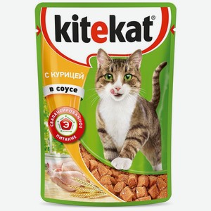 Корм для кошек Kitekat консервированный Курица в соусе 85г