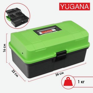 Ящик YUGANA двухполочный, цвет зеленый