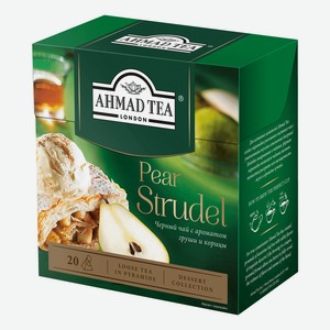 Чай черный Ahmad Tea Грушевый штрудель в пирамидках 20 шт, 36 г