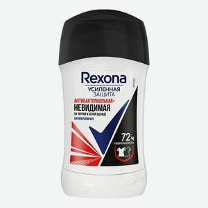 Дезодорант-антиперспирант стик Rexona Антибактериальный и невидимый женский 40 мл