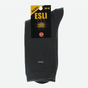 Носки мужские Esli Basic хлопок темно-серые р 25-27
