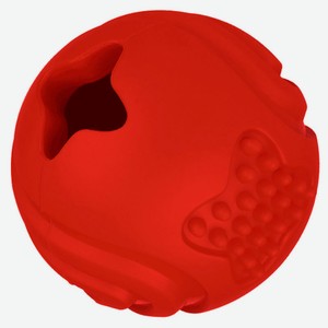 Игрушка для собак Mr.Kranch Мяч красный с ароматом бекона, 6,5 см