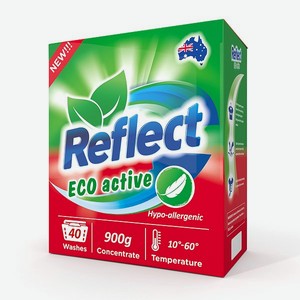 Стиральный порошок Reflect ECO ACTIVE универсальный гипоаллергенный экологичный концентрат 900 г 40 стирок