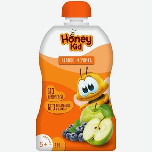 Пюре Honey Kid яблоко-черника с 5 месяцев 220 г