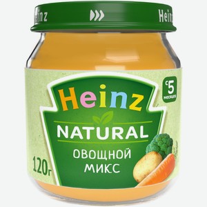 Пюре Heinz Овощной микс с 5 месяцев, 120г
