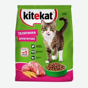Сухой полнорационный корм Kitekat для взрослых кошек 350 г