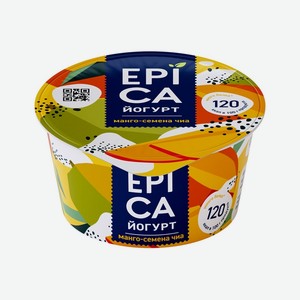 Йогурт Epica высокобелковый манго/семена чиа 5,0% Россия 130 г