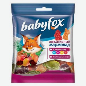 Мармелад BabyFox жевательный с соком ягод и фруктов 30 г