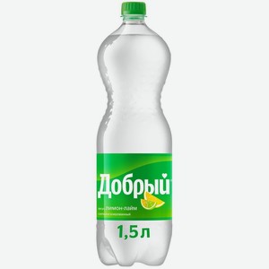 Напиток безалкогольный сильногазированный Добрый лимон-лайм 1.5 л