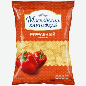 Чипсы картофельные рифленые Московский картофель Паприка, 120 г