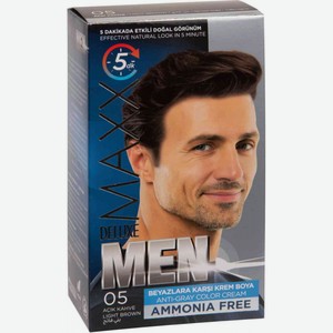 Крем-краска для волос мужская Maxx Deluxe Men 5.0 лёгкий кофе, 80 мл