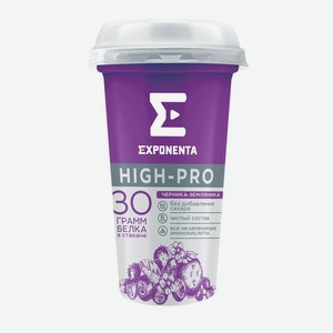 Напиток кисломолочный Exponenta Hign-Pro Черника-земляника 0% 250 мл