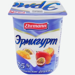Продукт йогуртный Эрмигурт Тропические фрукты 7,5% 100 г