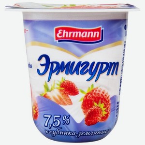 Продукт йогуртный Эрмигурт Клубника-Земляника 7.5% 100 мл