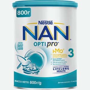 Смесь Nan 3 Optipro молочная с 12 месяцев 800 г