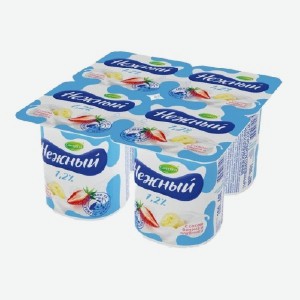 Йогуртный продукт  Кампина , нежный, с соком, в ассортименте, 1.2%, 100 г