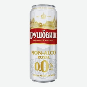 Пивной напиток безалкогольный Krusovice Нон-алко светлый фильтрованный пастеризованный 430 мл