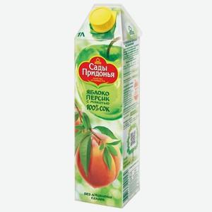 Сок Сады Придонья яблоко, персик восстановленный 1 л
