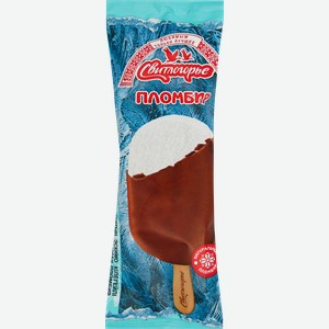 Мороженое Свитлогорье пломбир ванильный с шоколадной глазурью, эскимо 80 г