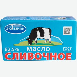 Масло сливочное ЭКОМИЛК 82,5%, без змж 380 г
