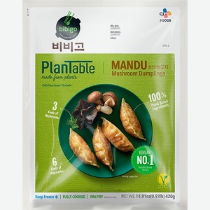 Дамплинги БИБИГО с грибами Bibigo Plantable, Корея, 420 г