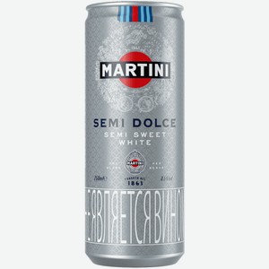 Напиток винный игристый Martini Semi Dolce белый полусладкий 0,25 л ж/б