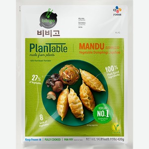 Дамплинги БИБИГО овощные с чапче Bibigo Plantable, Корея, 420 г