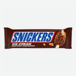 Мороженое молочное Snickers Эскимо, 65 г
